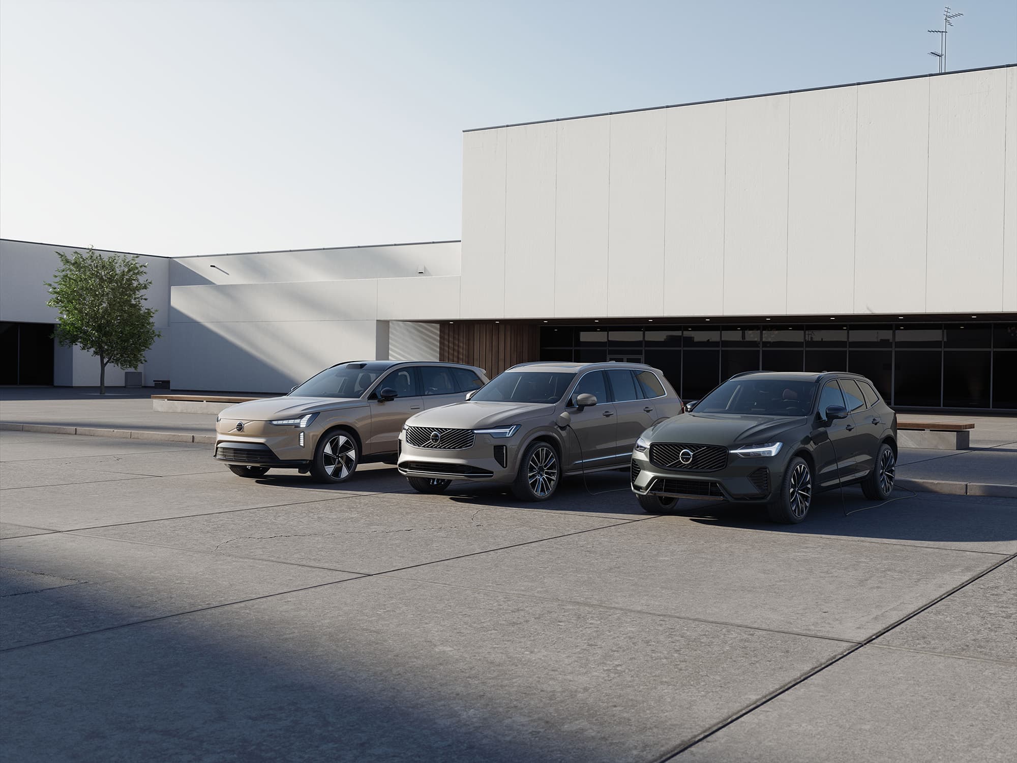 The Volvo model range lined up